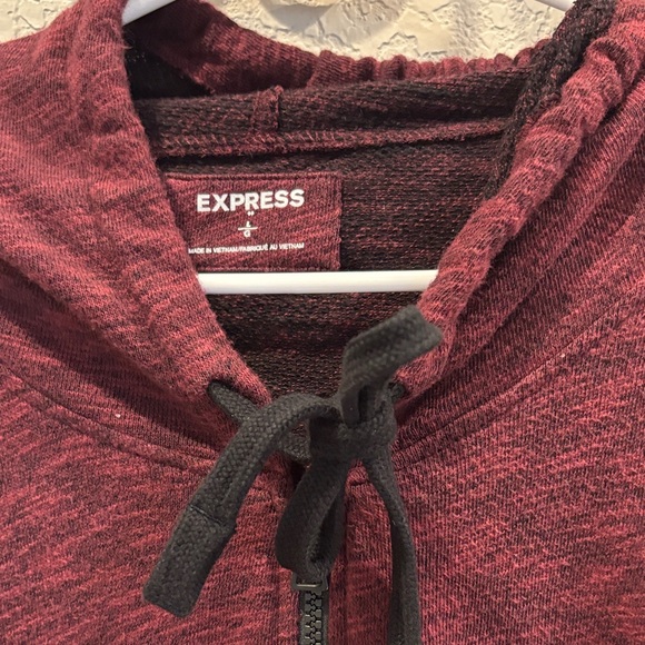 Express maroon hoodie size large men’s - Picture 4 of 5